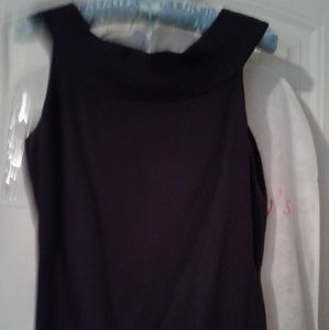 Limited sleeveless navy sweater